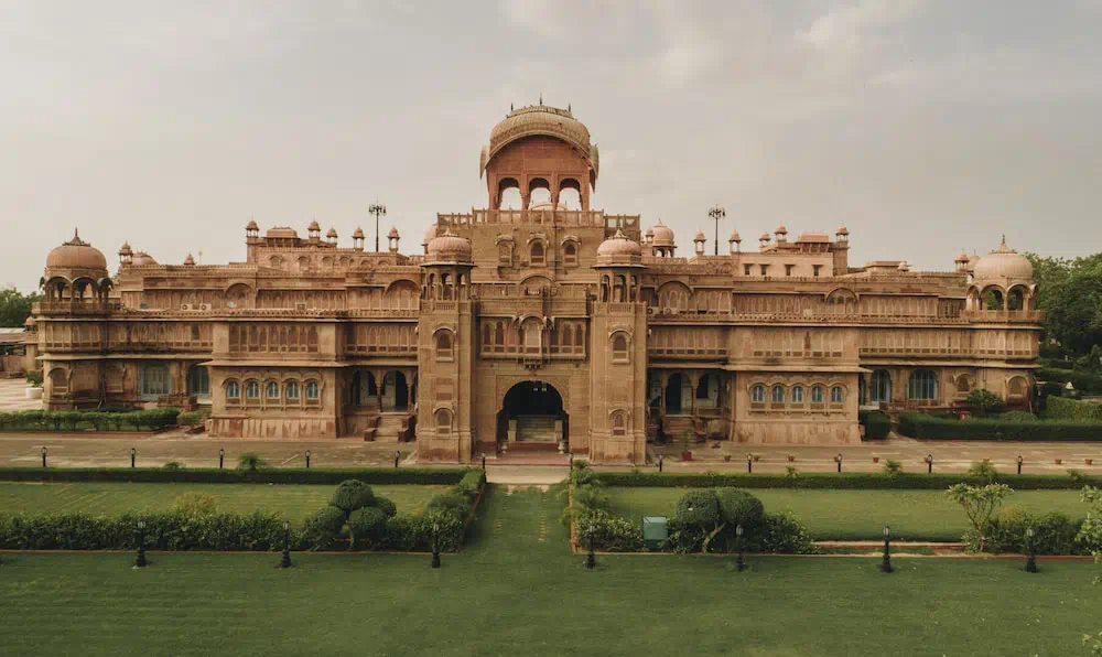 The Laxmi Niwas Palace - Exterior facade and main entrance
